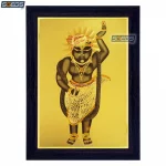 God Shrinathji Mangla Swaroop Photo Frame, Gold Plated Foil Embossed Picture Frame, Religious Framed Poster (SGEGS ID: 1851)