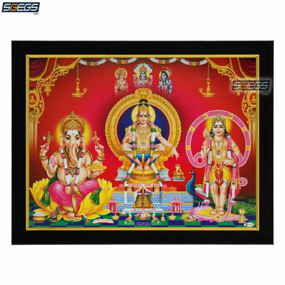 God Ganesh Ayyappan Kartikeya Photo Frame, HD Picture Frame ...