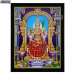 Goddess Kamakshi Amman Photo Frame, HD Picture Frame, Religious Framed Poster (SGEGS ID: 2082)