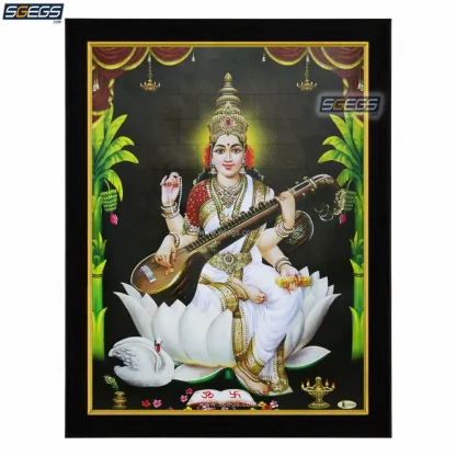 Goddess Saraswati Photo Frame, HD Picture Frame - Online Shopping -   (Shree Ganesh Enterprise Gifting Solutions)
