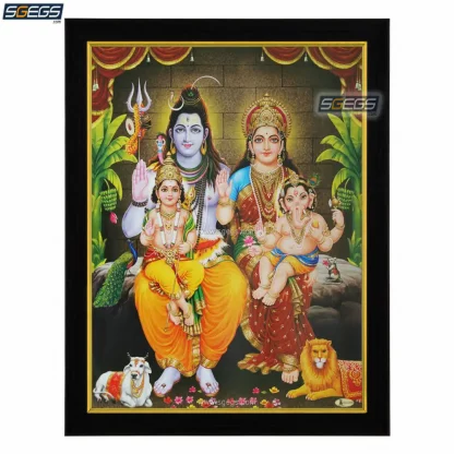 God Shiv Parivar Photo Frame, HD Picture Frame - Online Shopping -   (Shree Ganesh Enterprise Gifting Solutions)
