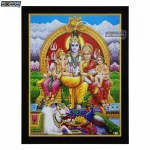 God Shiv Parivar Photo Frame, HD Picture Frame, Religious Framed Poster (SGEGS ID: 1968)