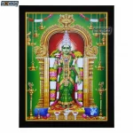 Goddess Meenakshi Amman Photo Frame, HD Picture Frame, Religious Framed Poster (SGEGS ID: 2087)