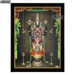 God Tirupati Balaji and Goddess Lakshmi Photo Frame, HD Picture Frame, Religious Framed Poster (SGEGS ID: 2040)