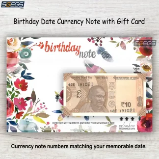 Birthday Currency Note with Greeting Card