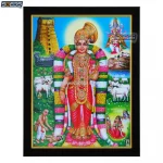 Goddess Sri Andal Photo Frame Nachiyar Amman Goda Devi, HD Picture Frame, Religious Framed Poster (SGEGS ID: 3445)
