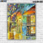 Rainy Season Modern Art Handmade Painting on Stretched Canvas, Art by Ishita Shah | SGEGS_ABIS001