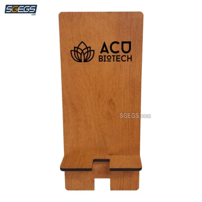 Foldable Wooden Mobile Stand, Compatible with all Mobile and Tablet, Wooden Phone Holder with Charging Slot, Unique Corporate Gifts