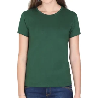 Bottle Green Womens Plain T-shirt_zinotch_SGEGS