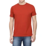 Brick Red Half Sleeve Plain T-Shirt | Unisex Regular Fit