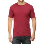 Maroon Half Sleeve Plain T-Shirt | Unisex Regular Fit