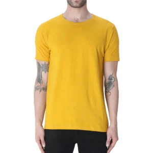 Mustard yellow Unisex Plain T-shirt_zinotch_SGEGS