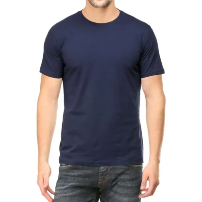Navy Blue Unisex Plain T-shirt_zinotch_SGEGS