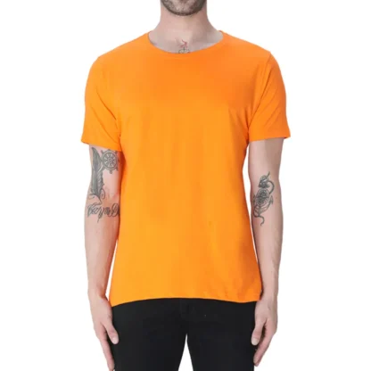 Orange Unisex Plain T-shirt_zinotch_SGEGS
