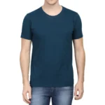 Petrol Blue Half Sleeve Plain T-Shirt | Unisex Regular Fit