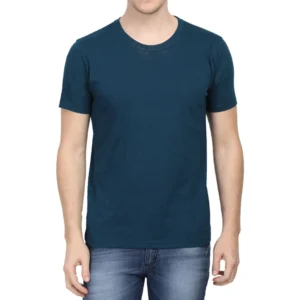 Petrol blue Unisex Plain T-shirt_zinotch_SGEGS