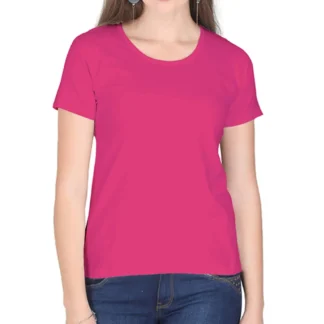 Pink Womens Plain T-shirt_zinotch_SGEGS