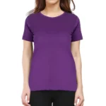 Purple Half Sleeve Women's Plain T-Shirt | Regular Fit