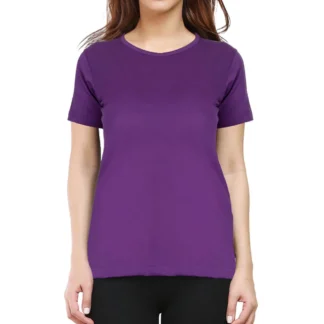 Purple Womens Plain T-shirt_zinotch_SGEGS