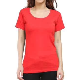 Red Womens Plain T-shirt_zinotch_SGEGS
