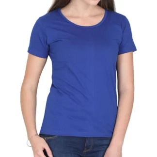 Royal Blue Womens Plain T-shirt_zinotch_SGEGS