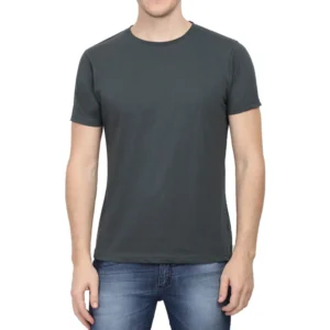 Steel grey Unisex Plain T-shirt_zinotch_SGEGS