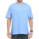 Baby Blue Oversized Plain T-Shirt | Unisex