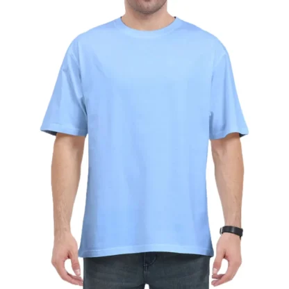 Baby Blue Plain Oversized T-shirt Unisex_zinotch_SGEGS