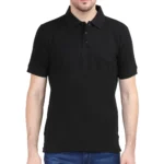 Black Men's Polo T-Shirt | Regular Fit