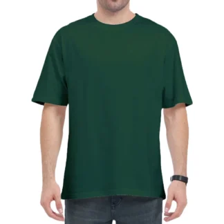 Bottle Green Plain Oversized T-shirt Unisex_zinotch_SGEGS