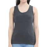 Charcoal Milange Women's Plain Tank Top