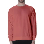 Coral Men's Plain Sweatshirt | Regular Fit