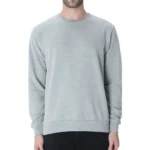 Grey Melange Men's Plain Sweatshirt | Regular Fit