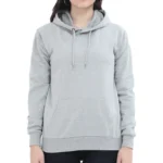 Grey Melange Women's Hoodie | Hooded Sweatshirt | Regular Fit