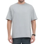 Grey Melange Oversized Plain T-Shirt | Unisex
