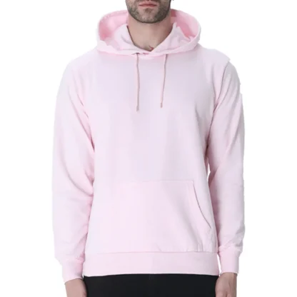 Light Baby Pink Mens Plain Hooded Sweatshirt_zinotch_SGEGS