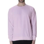 Light Baby Pink Men's Plain Sweatshirt | Regular Fit
