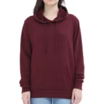 Maroon Women's Hoodie | Hooded Sweatshirt | Regular Fit