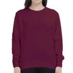 Maroon Women's Plain Sweatshirt | Regular Fit