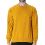 Mustard Yellow Men's Plain Sweatshirt | Regular Fit