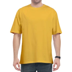 Mustard yellow Plain Oversized T-shirt Unisex_zinotch_SGEGS