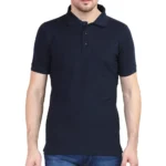 Navy Blue Men's Polo T-Shirt | Regular Fit
