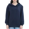Navy Blue Womens Plain Hooded Sweatshirt_zinotch_SGEGS