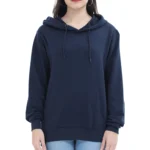 Navy Blue Women's Hoodie | Hooded Sweatshirt | Regular Fit
