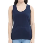 Navy Blue Women's Plain Tank Top