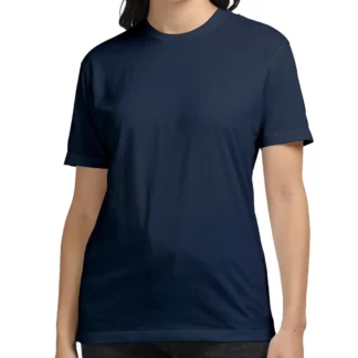 Navy Blue Womens Supima Cotton Plain T-shirt_zinotch_SGEGS