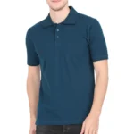 Petrol Blue Men's Polo T-Shirt | Regular Fit