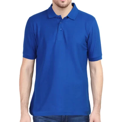 Royal Blue Mens Plain Polo T-shirt_zinotch_SGEGS