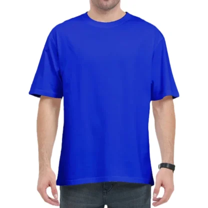Royal Blue Plain Oversized T-shirt Unisex_zinotch_SGEGS