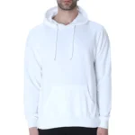 White Men's Hoodie | Hooded Sweatshirt | Regular Fit